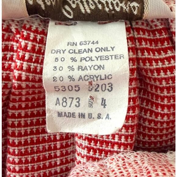 Vintage Rhodes Collections Red Plaid Skirt - Picture 5 of 8